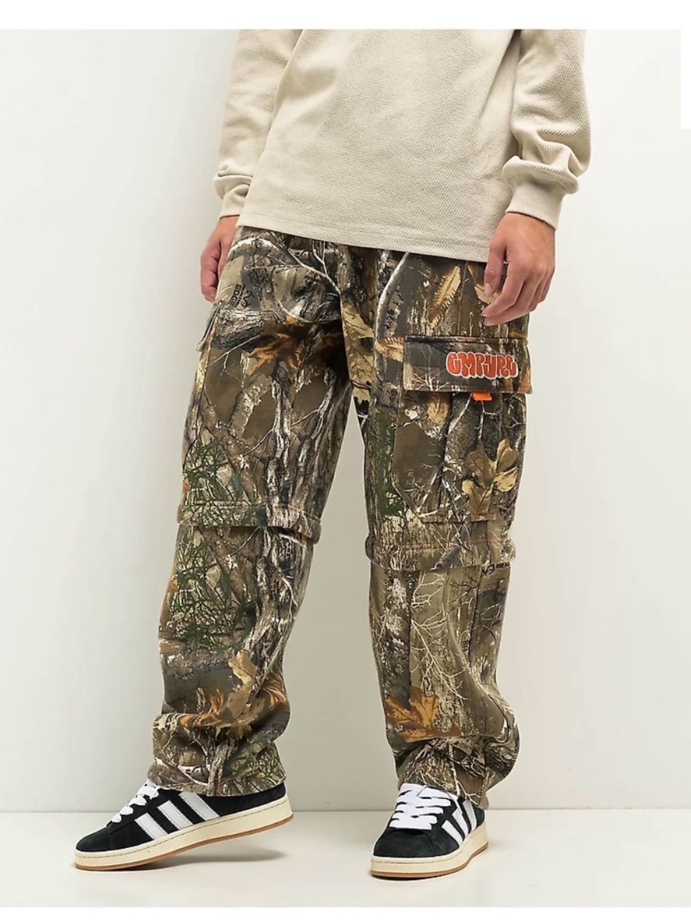 Empyre Convertible Realtree EDGE Zip Cargo Sweatpants Sz M